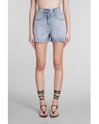 IRO - Canio Shorts In Blue Cotton - Lyst
