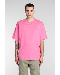 Acne Studios - T-Shirt in Cotone Rosa - Lyst