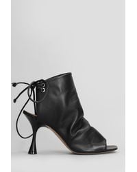 Marc Ellis - High Heels Ankle Boots In Black Leather - Lyst