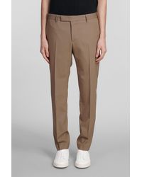 PT Torino - Pants In Taupe Wool - Lyst