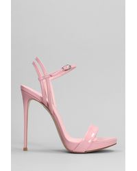 Le Silla - Gwen Sandals In Rose-pink Patent Leather - Lyst