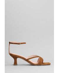 Anna F. - Sandali in Camoscio Cuoio naturale - Lyst