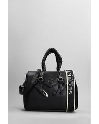 Secret Pon-pon - Quiny Small Shoulder Bag In Black Leather - Lyst