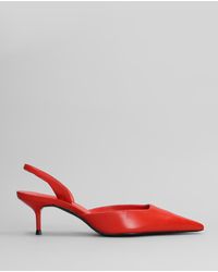SCHUTZ SHOES - Decollete Paola Mid in Pelle Rossa - Lyst