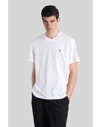 Ami Paris - White T Shirt With Logo - Lyst