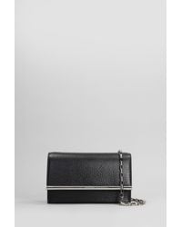 McQueen - Borsa a spalla Cross bar mini in Pelle Nera - Lyst