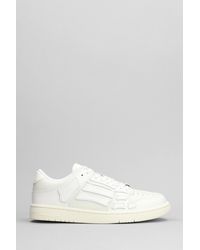 Amiri - Skel Top Low Sneakers In White Leather - Lyst