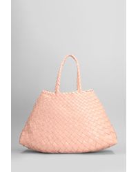 Dragon Diffusion - Santa Croce Small Tote In Rose-pink Leather - Lyst
