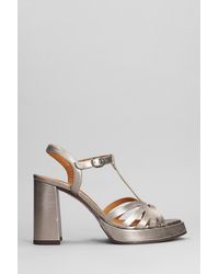 Chie Mihara - Abay Sandals In Gunmetal Leather - Lyst