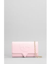Chiara Ferragni - Clutch In Rose-pink Faux Leather - Lyst