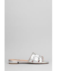 Bibi Lou - Holly Flats In Silver Leather - Lyst