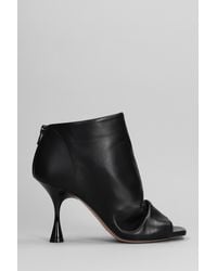 Marc Ellis - High Heels Ankle Boots In Black Leather - Lyst