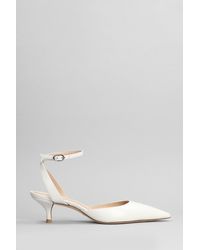 Stuart Weitzman - Barelythere 50 Pumps In White Leather - Lyst