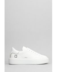 Date - Sfera Sneakers In White Leather - Lyst