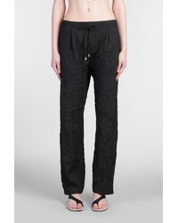 Holy Caftan - Pantalone Pablo in Cotone Nero - Lyst