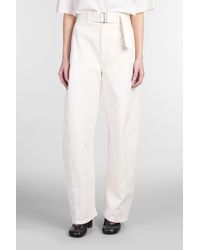 Lemaire - Pantalone in Cotone Beige - Lyst