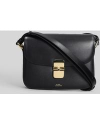 A.P.C. - Borsa a spalla Grace small in Pelle Nera - Lyst