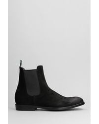 Green George - Low Heels Ankle Boots In Black Suede - Lyst