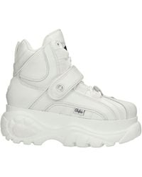 Buffalo Leather White 1348 Sneaker Boots -