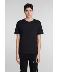 Ann Demeulemeester - T-Shirt in Cotone Nero - Lyst