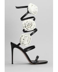 Le Silla - Rose Sandals In Black Leather - Lyst