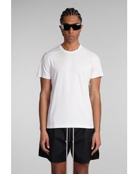 Rick Owens - T-Shirt Short level t in Cotone Bianco - Lyst