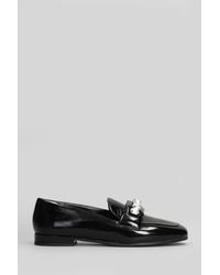 Evaluna - Loafers In Black Leather - Lyst