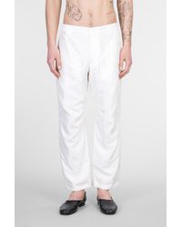 RANRA - Pantalone Wilder in Seta Bianca - Lyst