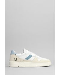 Date - Sneakers Court 2.0 in pelle e camoscio Bianco - Lyst
