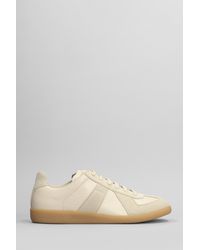 Maison Margiela - Replica Sneakers In Beige Suede And Leather - Lyst