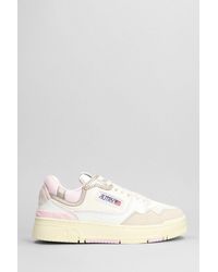 Autry - Sneakers Clc Low in pelle e camoscio Bianco - Lyst