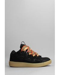 Lanvin - Curb Sneakers In Black Leather - Lyst