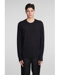 James Perse - T-shirt In Black Cotton - Lyst