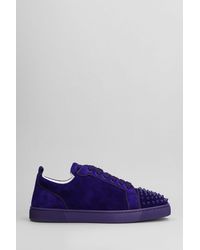 Christian Louboutin - Sneakers Louis junior spikes in Camoscio Viola - Lyst