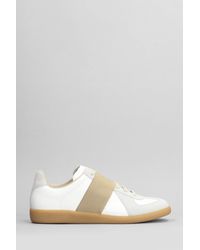 Maison Margiela - Replica Sneakers In White Suede And Leather - Lyst
