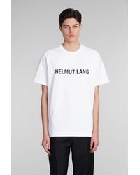 Helmut Lang - T-Shirt in Cotone Bianco - Lyst