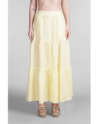 120 - Skirt In Yellow Linen - Lyst