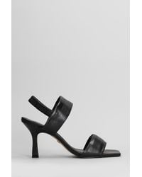 Carrano - Sandali in Pelle Nera - Lyst