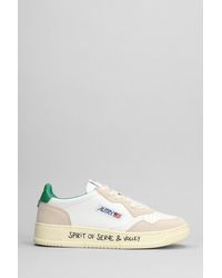 Autry - Sneakers Medalist Low in pelle e camoscio Bianco - Lyst