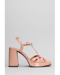 Chie Mihara - Sandali Zinto in Pelle Rosa - Lyst