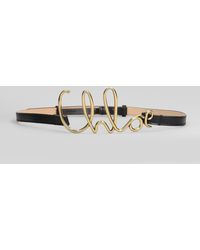Chloé - Cintura in Pelle Nera - Lyst