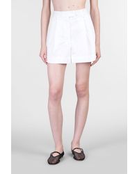THE LATEST - Bea 31b5 Shorts In White Cotton - Lyst