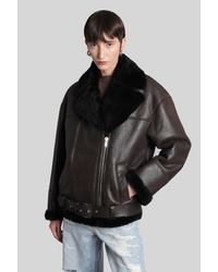 Halfboy - Pelliccia & Shearling in Pelle Marrone - Lyst