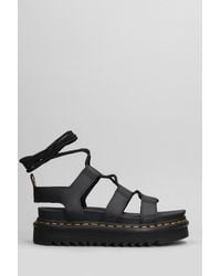 Dr. Martens - Nartilla Sandals In Black Leather - Lyst