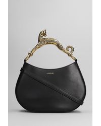 Lanvin - Hand Bag In Black Leather - Lyst