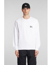 Stussy - T-Shirt in Cotone Bianco - Lyst