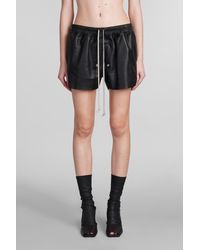 Rick Owens - Shorts Gabe boxers in Pelle Nera - Lyst