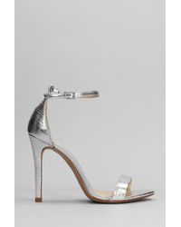 SCHUTZ SHOES - Sandals In Silver Leather - Lyst