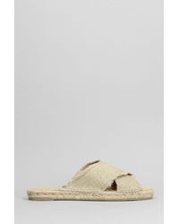Castañer - Sandali flats Palmera-032 in Tela Oro - Lyst