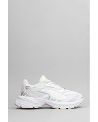 PUMA - Velophasis Sneakers In White Leather And Fabric - Lyst
